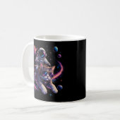 宇宙を駆ける宇宙飛行士猫 コーヒーマグカップ (正面左)