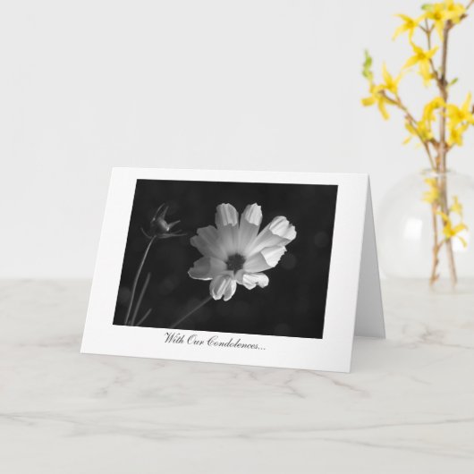 宇宙を-私達の哀悼の言葉を用いる…つけます カード (黄色い花)