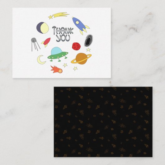 宇宙アウターサンキュー ノートカード (正面/裏面)