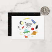 宇宙アウターサンキュー ノートカード (正面/裏面インサイチュ)