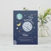 宇宙アウターボーイベビーシャワームーンスターズ 招待状 (スタンド正面)