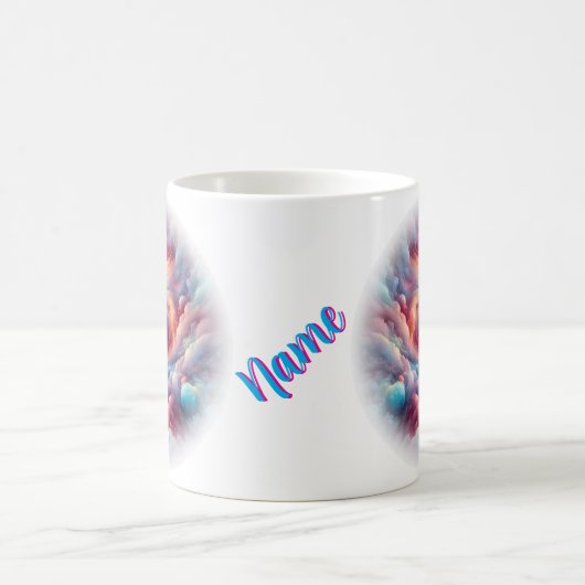 宇宙アウラの髪をした人 コーヒーマグカップ (中央)