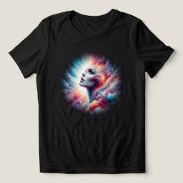 宇宙アウラの髪をした人 トライブレンドTシャツ
