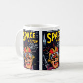 宇宙アクション#2ヴィンテージSci Fi漫画ブックカバー マグカップ (正面左)
