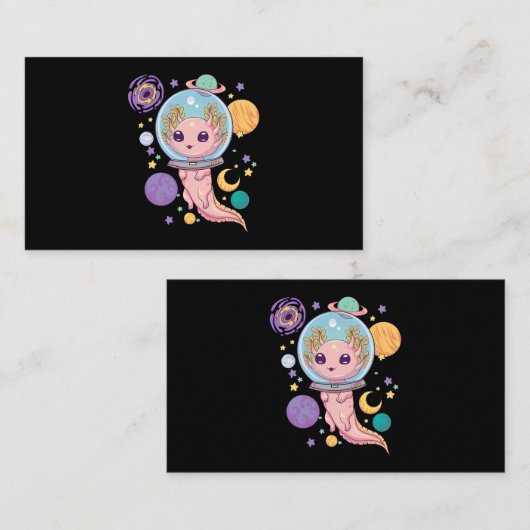 宇宙アクソロトルかわいいパステルゴシックアニメエステティックN 名刺 (正面/裏面)