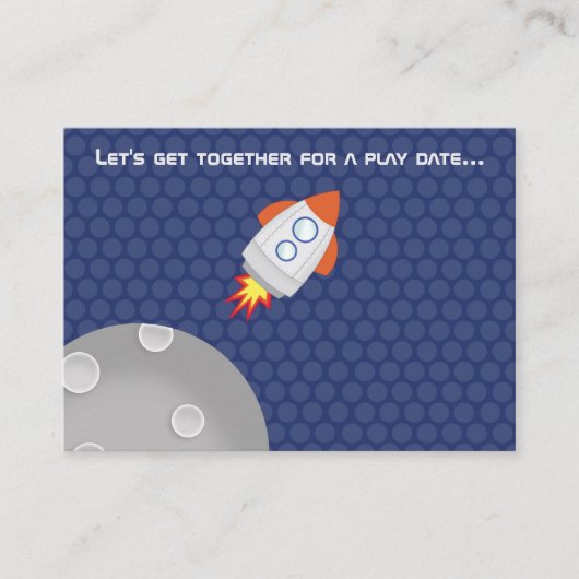 宇宙アドベンチャーこの宇宙船のデザインは出ている コーリングカード (正面)