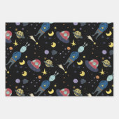 宇宙アドベンチャーをテーマにした包装紙シート ラッピングペーパーシート (正面3)