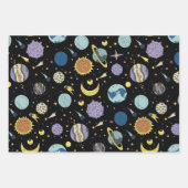 宇宙アドベンチャーをテーマにした包装紙シート ラッピングペーパーシート (正面2)