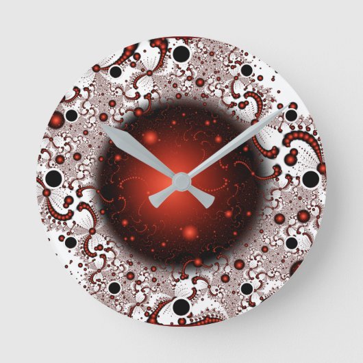 宇宙アドベンチャーファンタジーフラクタルアート ラウンド壁時計 (正面)