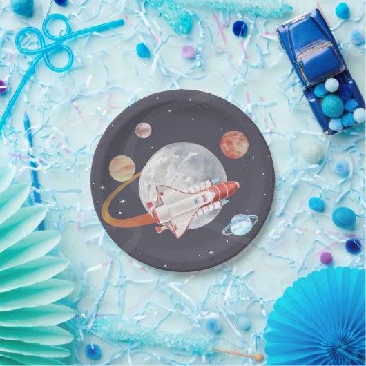 宇宙アドベンチャーボーイ誕生日 ペーパープレート (パーティー)