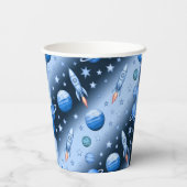 宇宙アドベンチャーロケットとプラネットブルー 紙コップ (裏面)