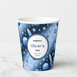 宇宙アドベンチャーロケットとプラネットブルー 紙コップ