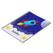 宇宙アドベンチャーロケットデザイン ノートブック (左側)