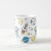 宇宙アドベンチャー漫画マグカップ コーヒーマグカップ (中央)