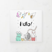 宇宙アドベンチャー誕生日招待状 – コズミックパーティー 三つ折り招待状 (カバー)