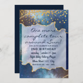 宇宙アドベンチャー銀河系子2nd誕生日 招待状 (正面/裏面)