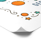 宇宙アドベンチャー1st誕生日 | 宇宙 ポスター (角)