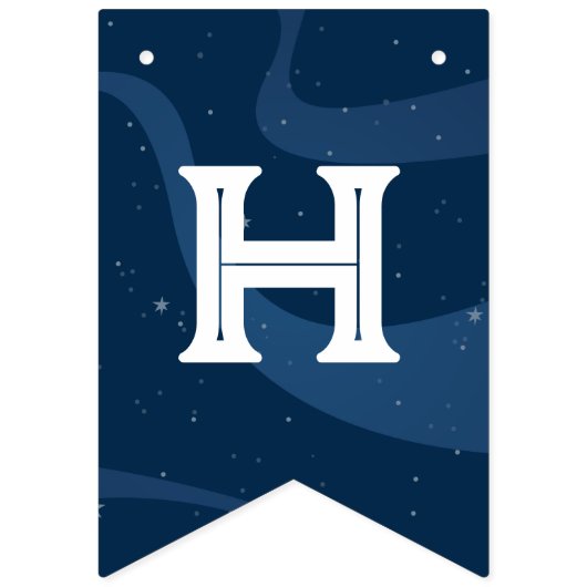 宇宙アドベンチャー：ブルー宇宙飛行士子供の誕生日パーティー バンティングフラッグ (第2の旗)