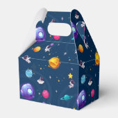 宇宙アドベンチャー:ブルー宇宙飛行士子供の誕生日パーティー フェイバーボックス (裏面サイド)