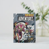 宇宙アドベンチャー#12 おもしろい 50sレトロSci Fi漫画 ポストカード (スタンド正面)