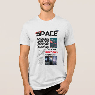 宇宙アドベンチャーTシャツ：宇宙を探索 トライブレンドＴシャツ