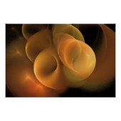 宇宙アプリコットフラクタル抽象芸術アートポスター ポスター (正面)