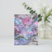 宇宙アートウォーターカラー銀河系 ポストカード (スタンド正面)