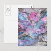 宇宙アートウォーターカラー銀河系 ポストカード (正面/裏面)
