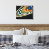 宇宙アート#38サターンリングや輪 キャンバスプリント (インサイチュ (寝室))
