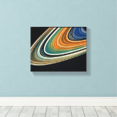 宇宙アート#38サターンリングや輪 キャンバスプリント (インサイチュ (ウッドフロア))