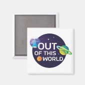 宇宙イラストレーションこの世界の宇宙空間 マグネット (正面/裏面)