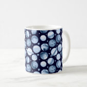 宇宙イラストレーションwiの水色パターン銀河系 コーヒーマグカップ (正面右)