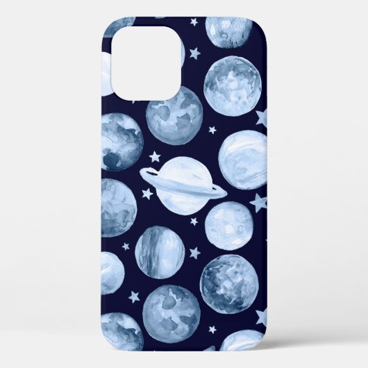 宇宙イラストレーションwiの水色パターン銀河系 Case-Mate iPhoneケース (裏面)