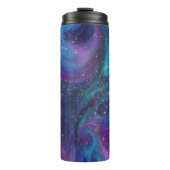 宇宙インク |ターコイズブルーパープル銀河系星雲 タンブラー (正面)