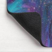 宇宙インク |ターコイズブルーパープル銀河系星雲 マウスパッド (コーナー)