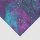 宇宙インク |ターコイズブルーパープル銀河系星雲 薄葉紙 (詳細)