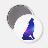 宇宙ウルフハウリング-背景色の選択 マグネット (正面/裏面)