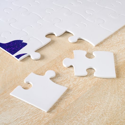 宇宙ウルフハウリング – 背景色を選択 ジグソーパズル (側面)