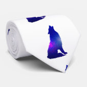 宇宙ウルフハウリング – 背景色を選択 ネクタイ (ロール)