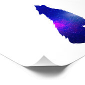 宇宙ウルフハウリング – 背景色を選択 フォトプリント            (角)