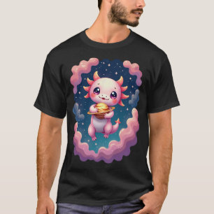 宇宙ウーパールーパー宇宙探検かわいいエイリアンかわいい Tシャツ