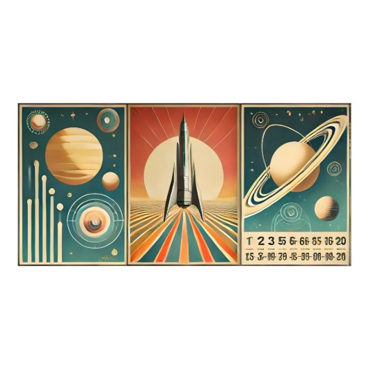 宇宙エイジアート宇宙時間カレンダー フォトプリント (正面)