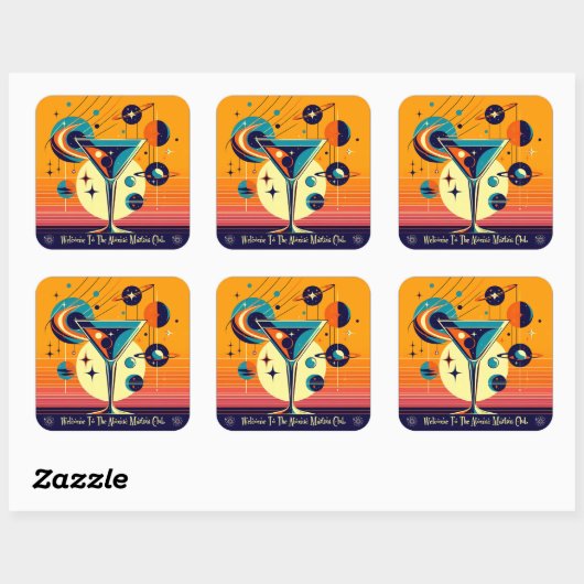 宇宙エイジウェルカムトゥーザアトミック・マルティニクラブ スクエアシール (シート)