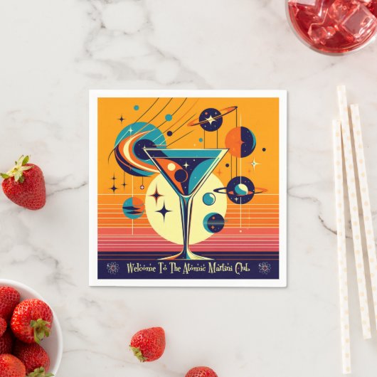 宇宙エイジウェルカムトゥーザアトミック・マルティニクラブ スタンダードカクテルナプキン (インサイチュ)