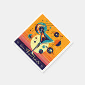 宇宙エイジウェルカムトゥーザアトミック・マルティニクラブ スタンダードカクテルナプキン (角)