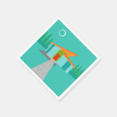 宇宙エイジカートゥーンハウスカクテルナプキンズ スタンダードカクテルナプキン (角)