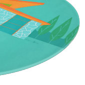 宇宙エイジカートゥーンハウスガラス切り板 カッティングボード (角)