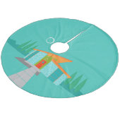 宇宙エイジカートゥーンハウスクリスマスツリースカート フリース ツリースカート (アングル)