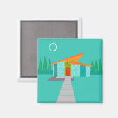 宇宙エイジカートゥーンハウススクエアマグネット マグネット (正面/裏面)