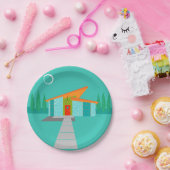 宇宙エイジカートゥーンハウス紙プレート ペーパープレート (パーティー)